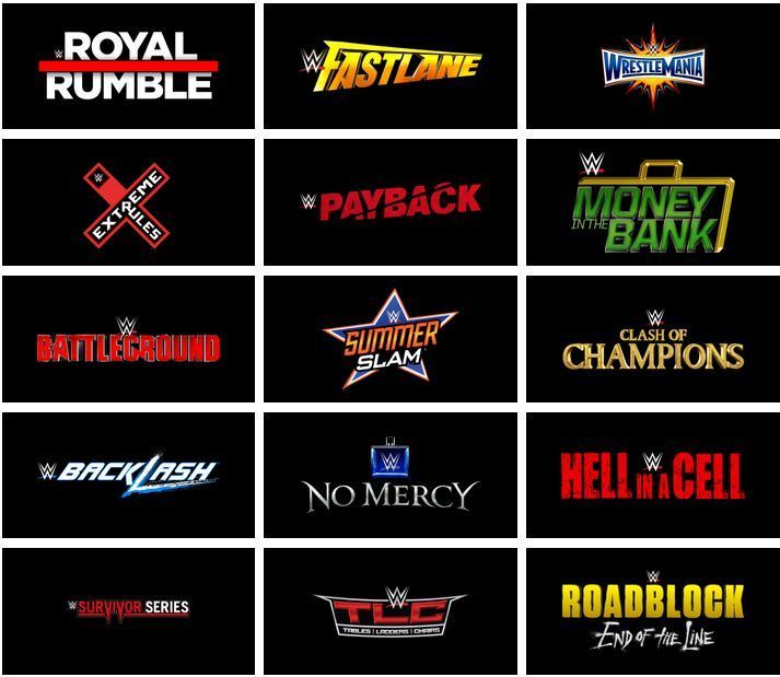 WWE PPV list