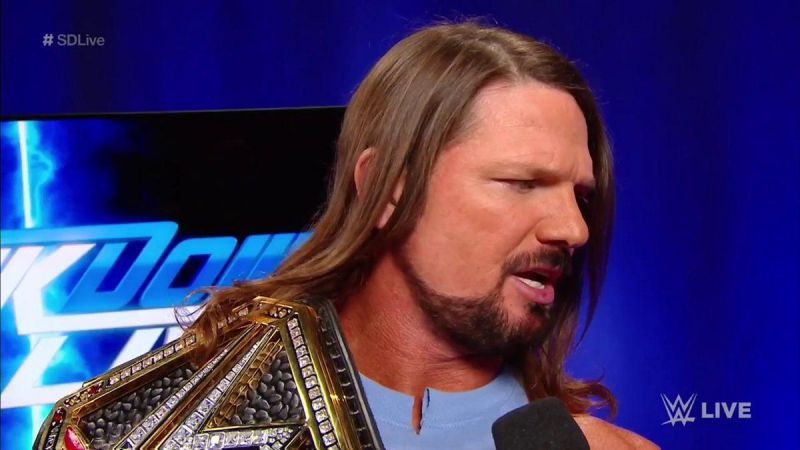 AJ styles during an interview last week