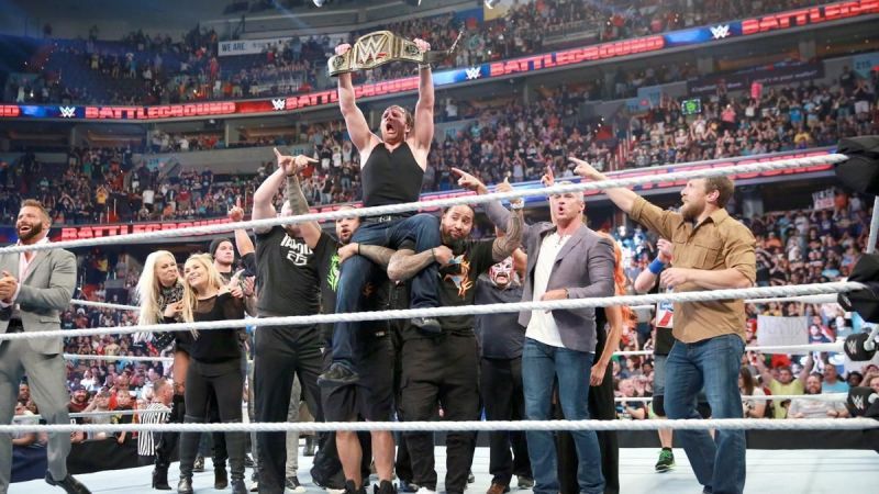 This celebration made more sense when Dean pinned Roman