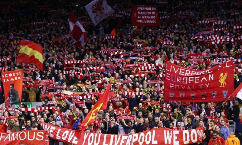 The adoring Liverpool fans will spur the team on in Kiev.