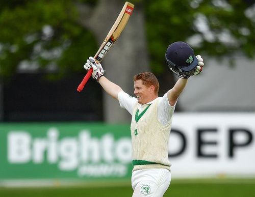 Kevin O'Brien became Ireland's first centurion in Test cricket