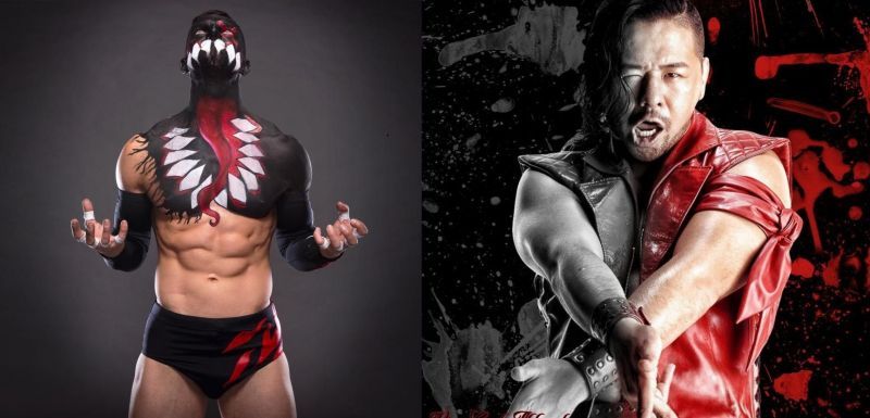 Demon Finn B&Atilde;&iexcl;lor (left) and Shinsuke Nakamura (right)