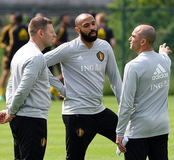 Roberto Martinez (Right) and Thierry Henry (Left) will be the think-tank behind the Red Devil&#039;s strategy