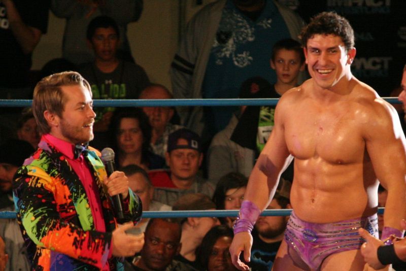 Drake Maverick and EC3 during their Impact Wrestling days.