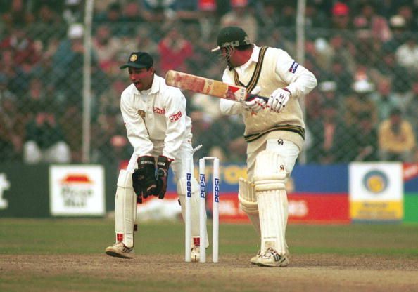 Inzamam-ul-Haq is out bowled by Kumble, India v Pakistan 1999 as Kumble takes all 10 wickets