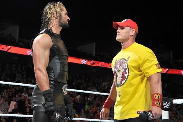 John Cena and Seth Rollins