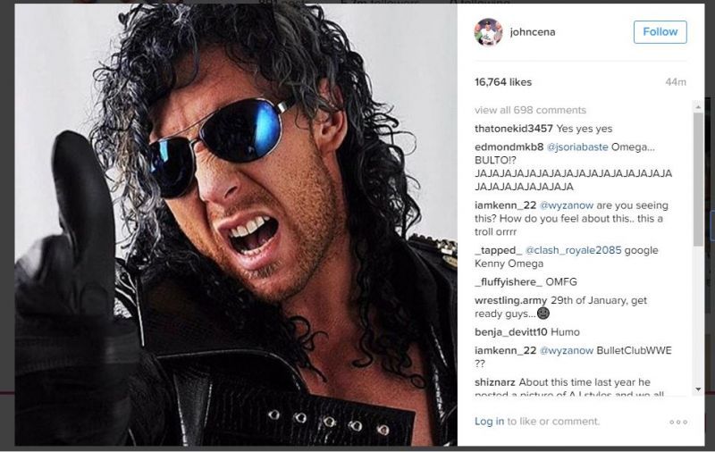 John Cena turned heads when he praised Kenny Omega on social media.