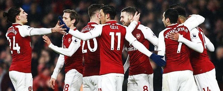 Image result for arsenal celebrating 2018