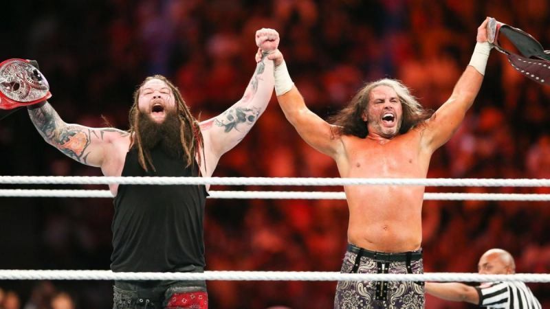 Matt Hardy and Bray Wyatt just won the Raw tag team Championship