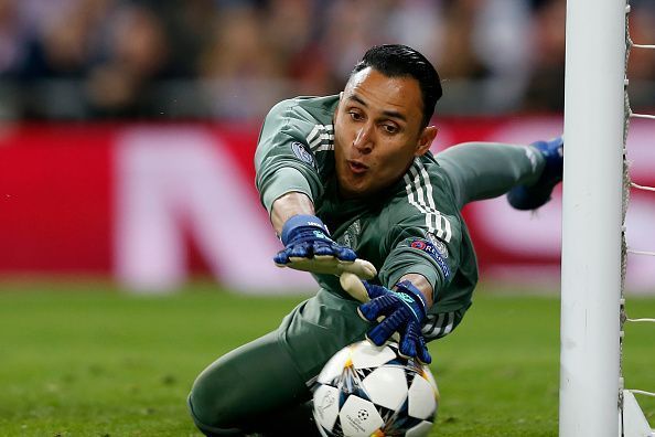 Keylor Navas makes a save