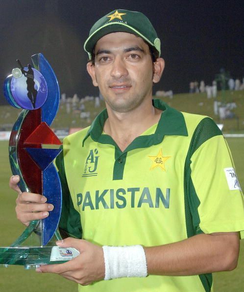 Pakistan-A team captain Hasan Raza displ