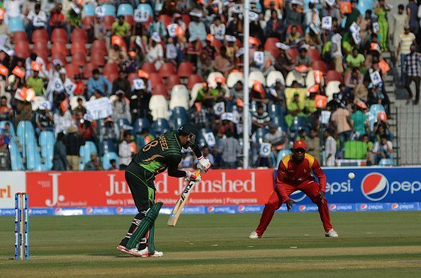A view during the Pakistani and  Zimbabwean cricketers on...