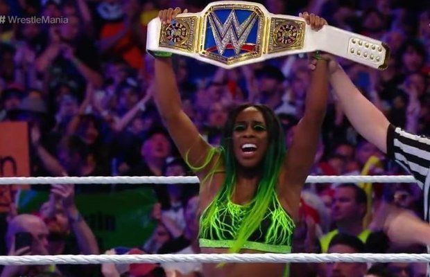 Naomi is the first African American to win a title at Wrestlemania.