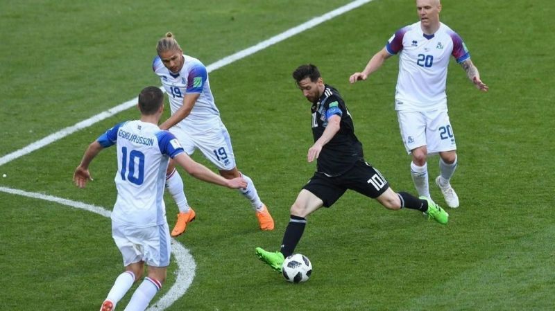 The Iceland defense absolutely frustrated Leo Messi. Source: LA Times