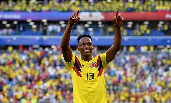 Mina has now scored 5 goals in 14 games for Colombia