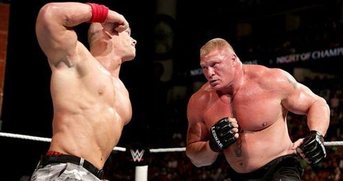 Image result for wwe john cena vs brock lesnar