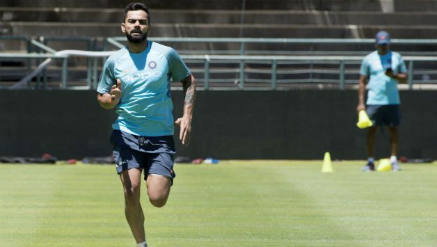 Virat Kohli during his Yo-yo test at the NCA, Bengaluru