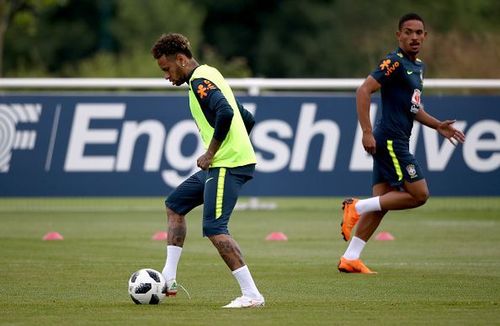 Brazil Training Session and Press Conference - Enfield Training Ground