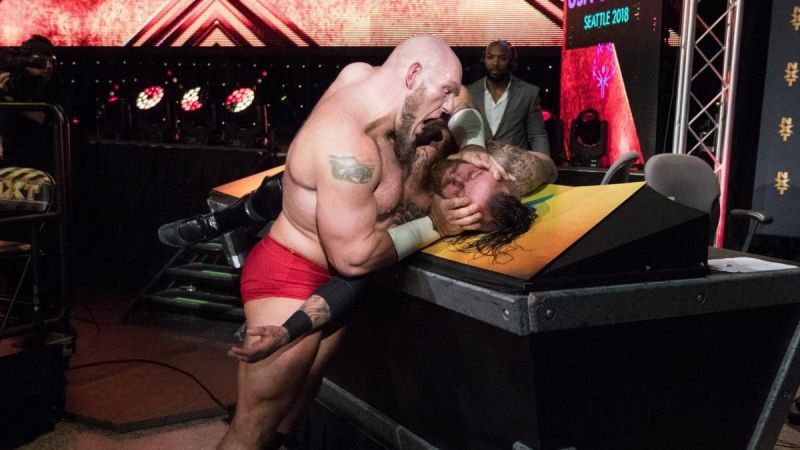 Enter captionLars got the upperhand this week on NXT