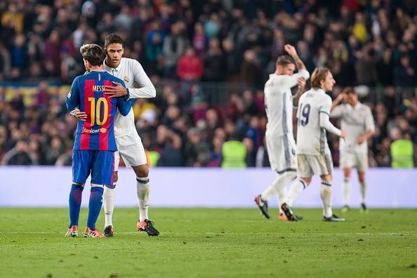Messi and Varane are no strangers to each other