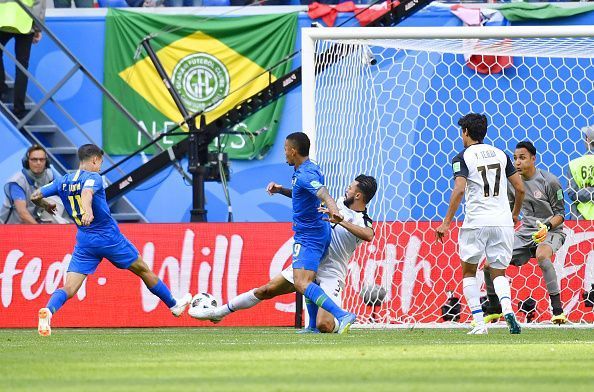 Football: Brazil vs. Costa Rica at World Cup