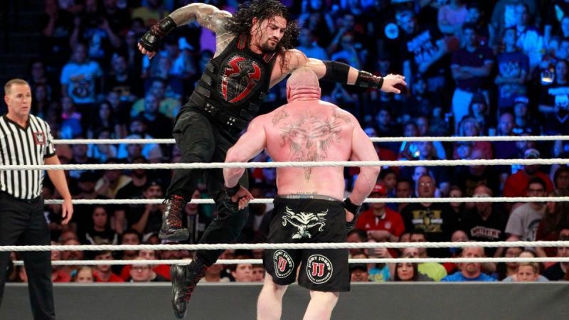 Image result for wwe brock lesnar vs roman reigns