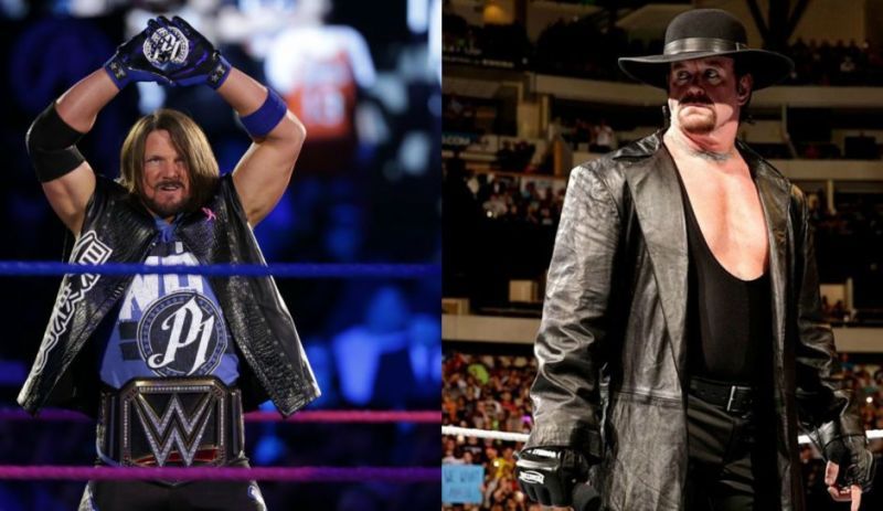 Image result for aj styles vs the undertaker