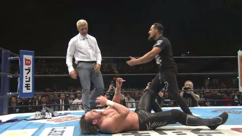 Cody attacks Omega at New Beginning with Scurll confronting the former 