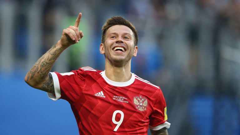 The striker was replaced by Artem Dzyuba who scored Russia&#039;s third goal