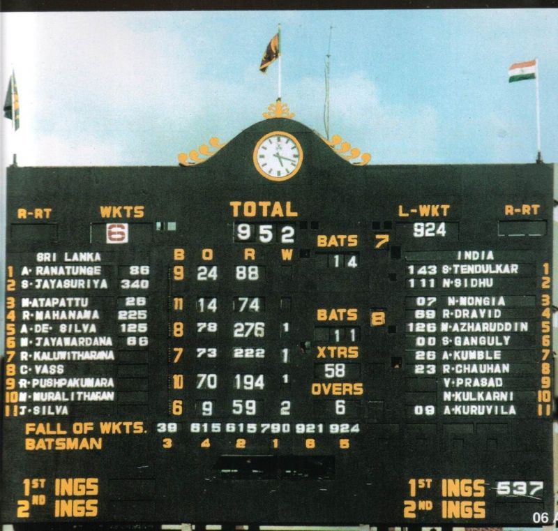 The historic scoreboard