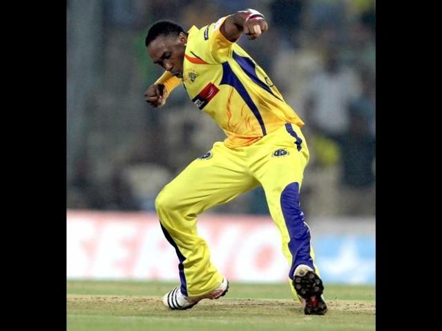 Chennai-Super-Kings-Dwayne-Bravo-after-the-dissmisal-of-DJ-Vilas-during-CLT20-match-between-Chennai-Super-Kings--and-Cape-Cobras-at-Chidambaram-Stadium-in-Chennai