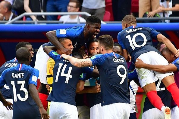 France became the first team to qualify for the quarter-finals with an enticing win