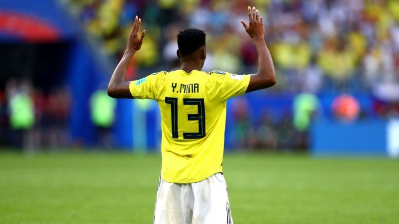 Mina scored the goal that took Colombia through to the next round