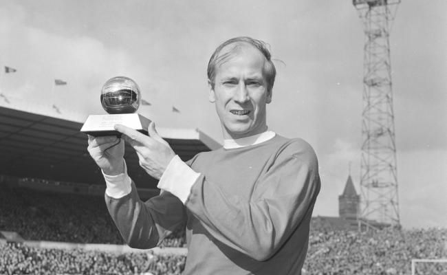 Charlton with his Ballon d'Or