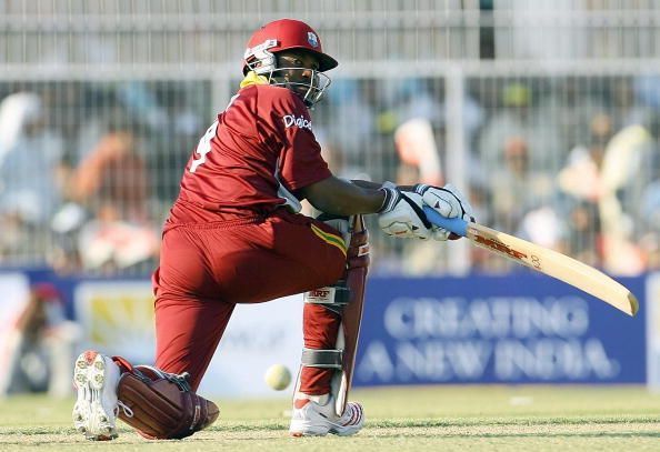 West Indies cricketer Brian Lara plays a