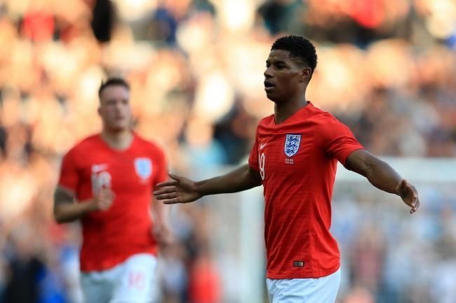 Rashford scored England&#039;s opener before Danny Welbeck doubled their lead