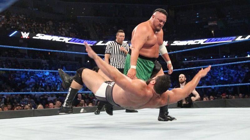 Image result for wwe rusev vs samoa joe