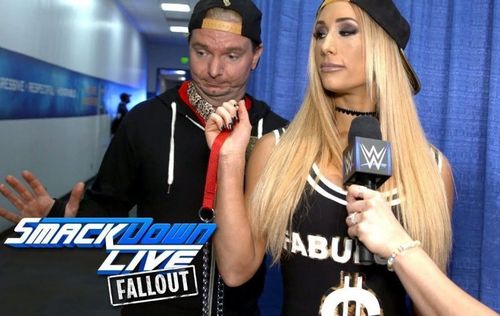 James Ellsworth previously served as Carmella's manager on SmackDown Live