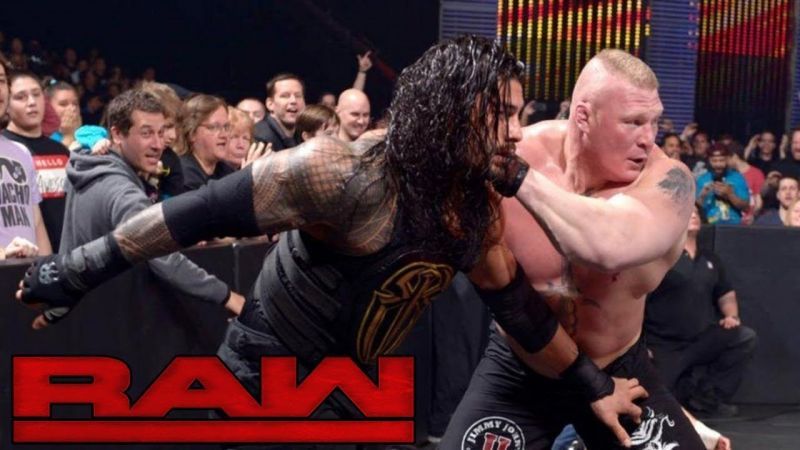 Image result for wwe roman reigns vs brock lesnar raw