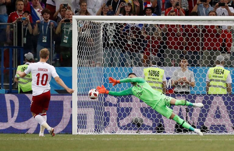 Danijel Subasic made 3 penalty saves against Denmark in the penalty shoot-outs of their Round of 16 clash