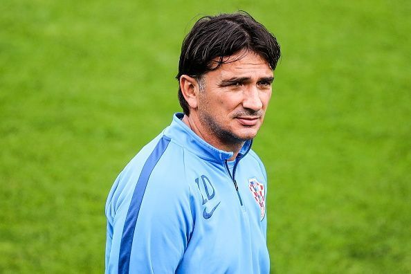 Team Croatia in training ahead of 2018 FIFA World Cup Final against France