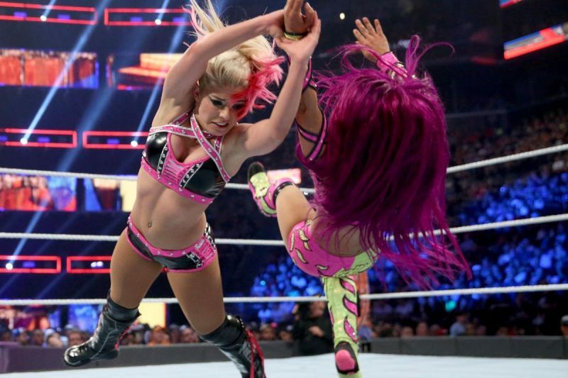 Alexa Bliss and Sasha Banks collided at SummerSlam back in 2017 