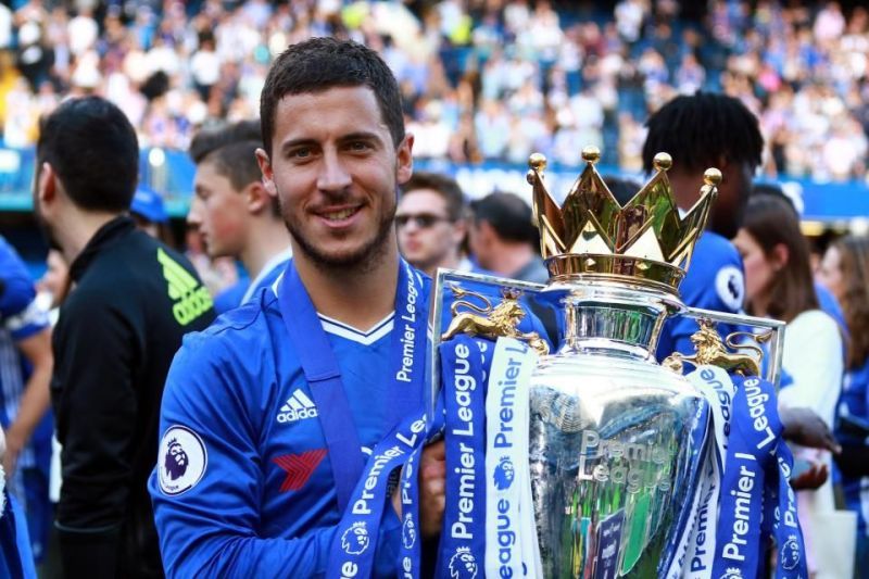 Eden Hazard premier league champions 2016/17