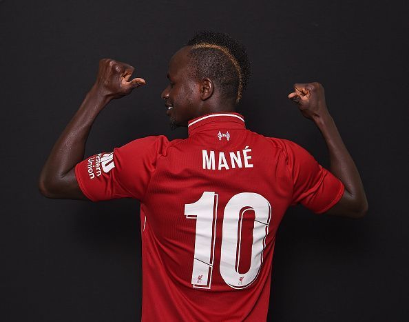 Sadio Mane With His New Number 10 Shirt