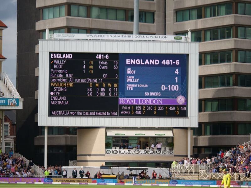 Engish batsmen were on their way to 500 before falling short by 19 (Source: Twitter)