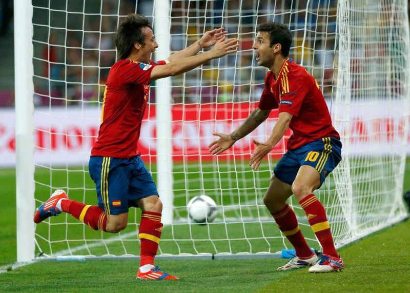 Image result for david silva 2012 euro final first goal