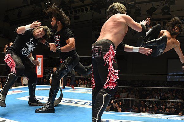 Kenny Omega and Tama Tonga from their classic G1 27 showdown 