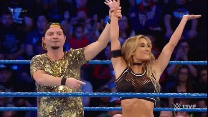 Image result for wwe james ellsworth and carmella