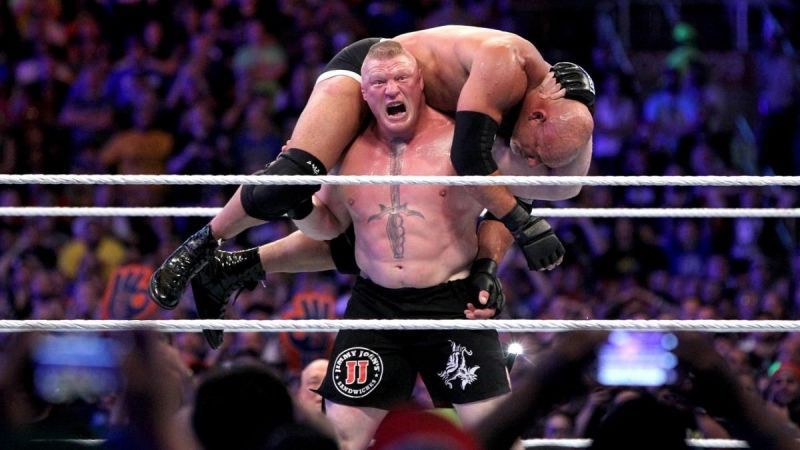 Image result for wwe goldberg vs lesnar wrestlemania 33