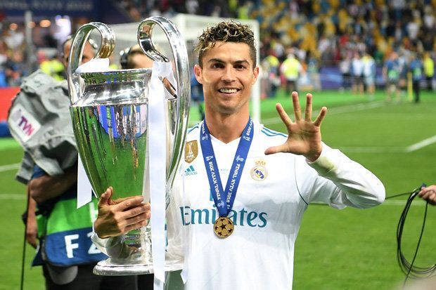 Ronaldo with UCL trophy